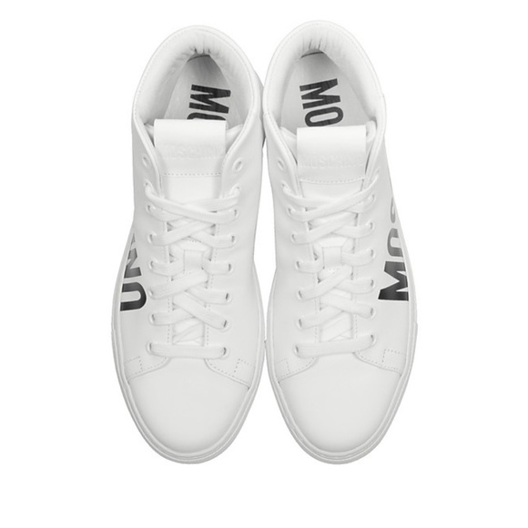 MOSCHINO
White Leather Mid-Top Sneakers - Picture 4 of 7
